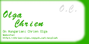 olga chrien business card